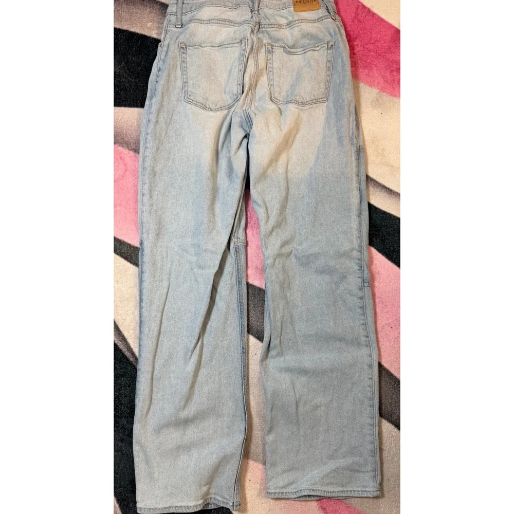 Hollister Curvy Ultra High-Rise Dad Jeans Light Wash W30 L31 11R Vintage Stretch